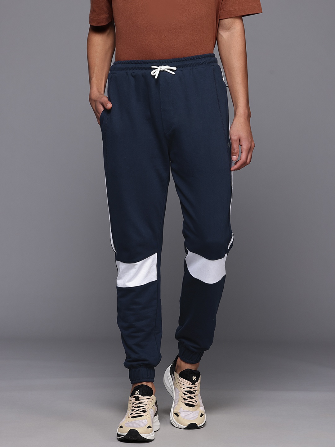 

HRX by Hrithik Roshan Men Printed Joggers, Navy blue