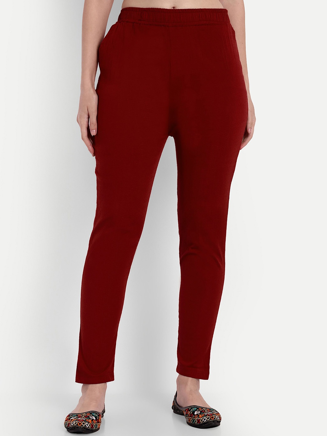 

Moda Rapido Women Slim Fit Churidar, Maroon