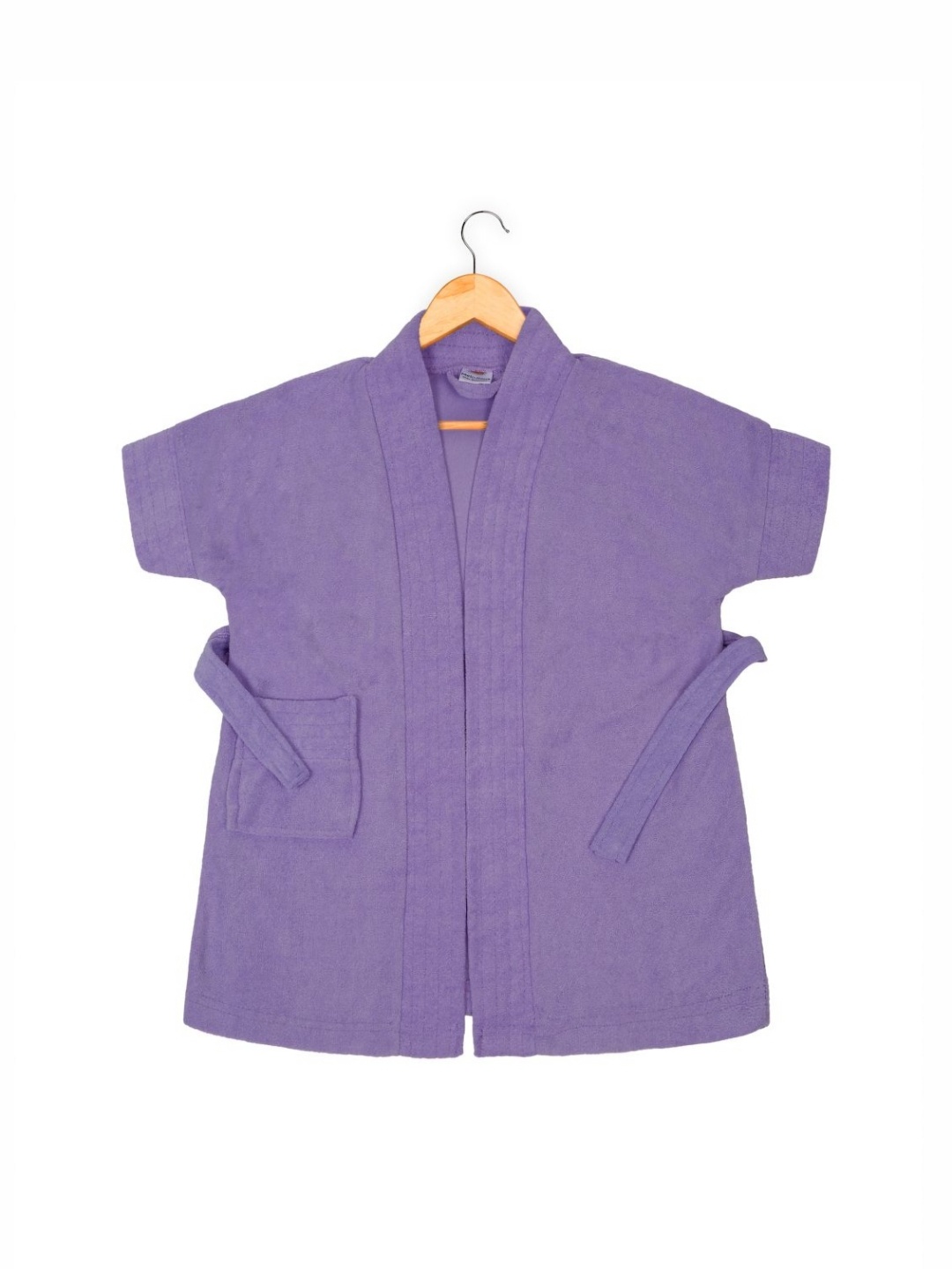 

Creeva Kids Purple Pure Cotton Bath Robe With Front Pocket