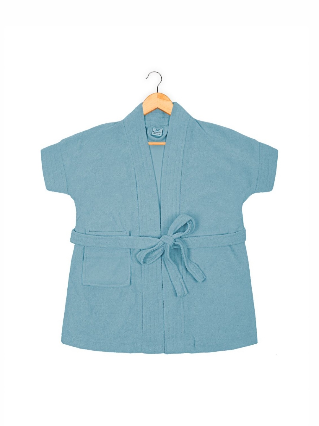 

Creeva Kids Blue Pure Cotton Bath Robe With Front Pocket