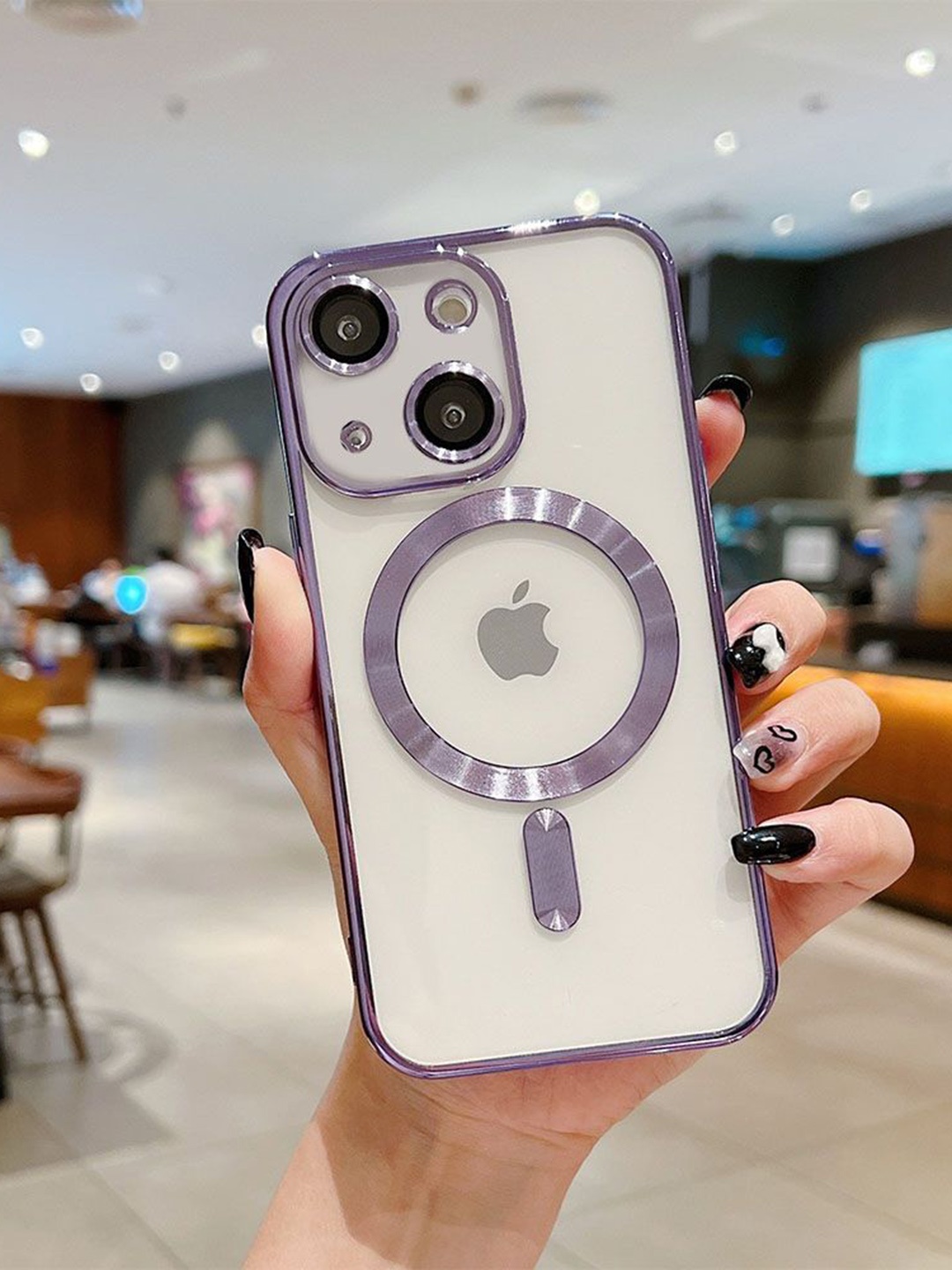 

Luxury Kase Plating Magnetic Soft Cover iPhone 13 Back Case, Lavender