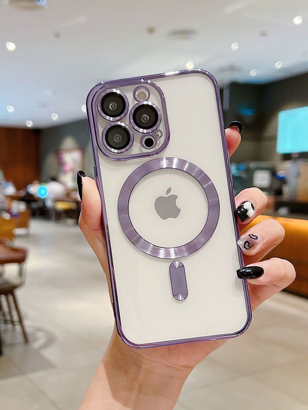 

Luxury Kase Plating Magnetic Soft Cover iPhone 11 Pro Max Back Case, Lavender