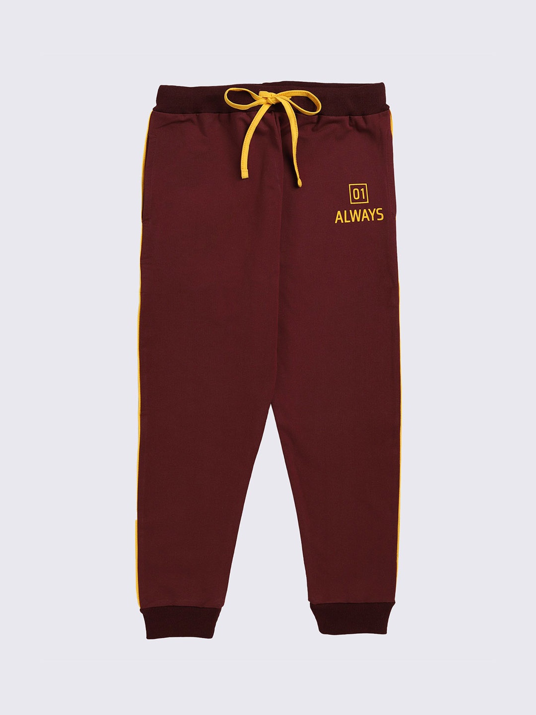 

CRAZYPENGUIN ELITE Boys Mid-Rise Regular Fit Joggers, Maroon