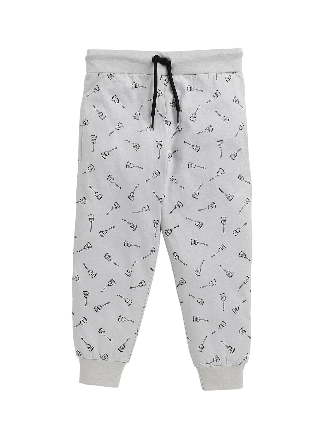 

CRAZYPENGUIN ELITE Boys Cotton Regular Fit Mid-Rise Joggers, Grey