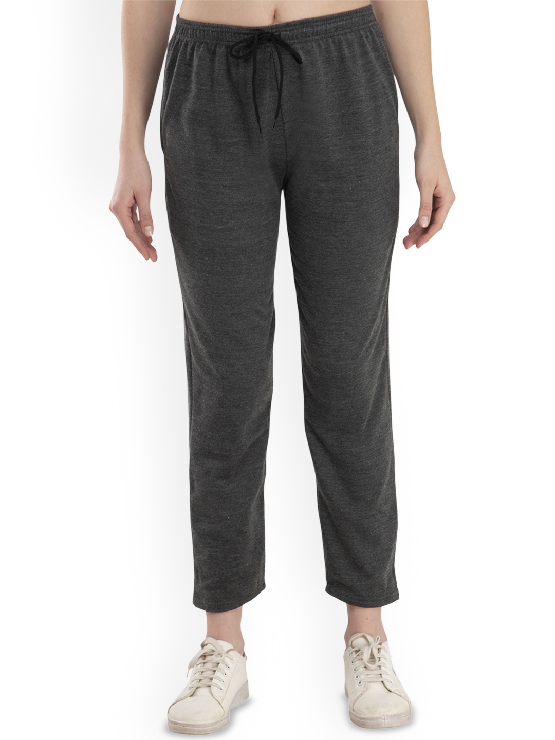 

IndiWeaves Women Mid Rise Track Pant, Grey