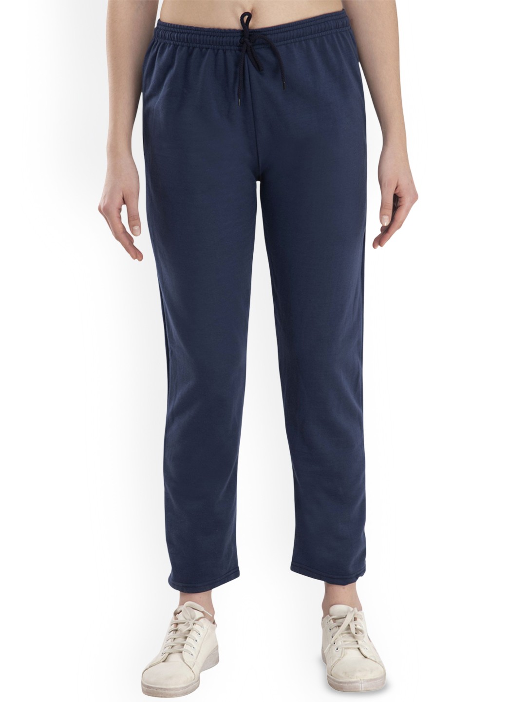 

IndiWeaves Women Mid Rise Track Pant, Navy blue