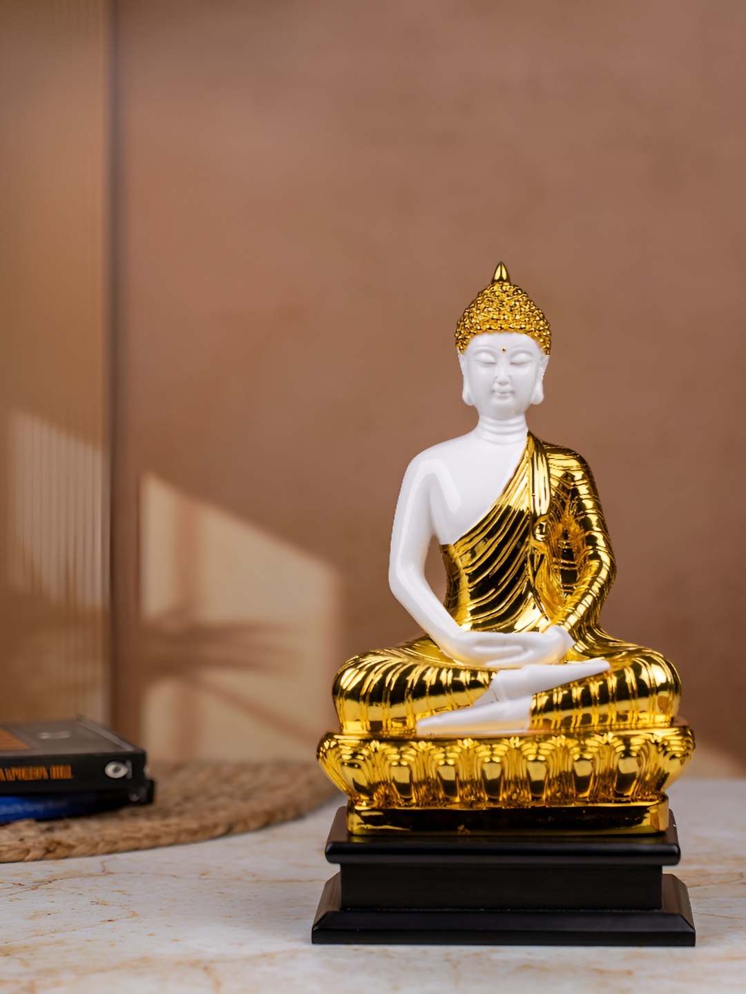 

TYOOHAR Gold-Toned & White Buddha Idol Showpiece