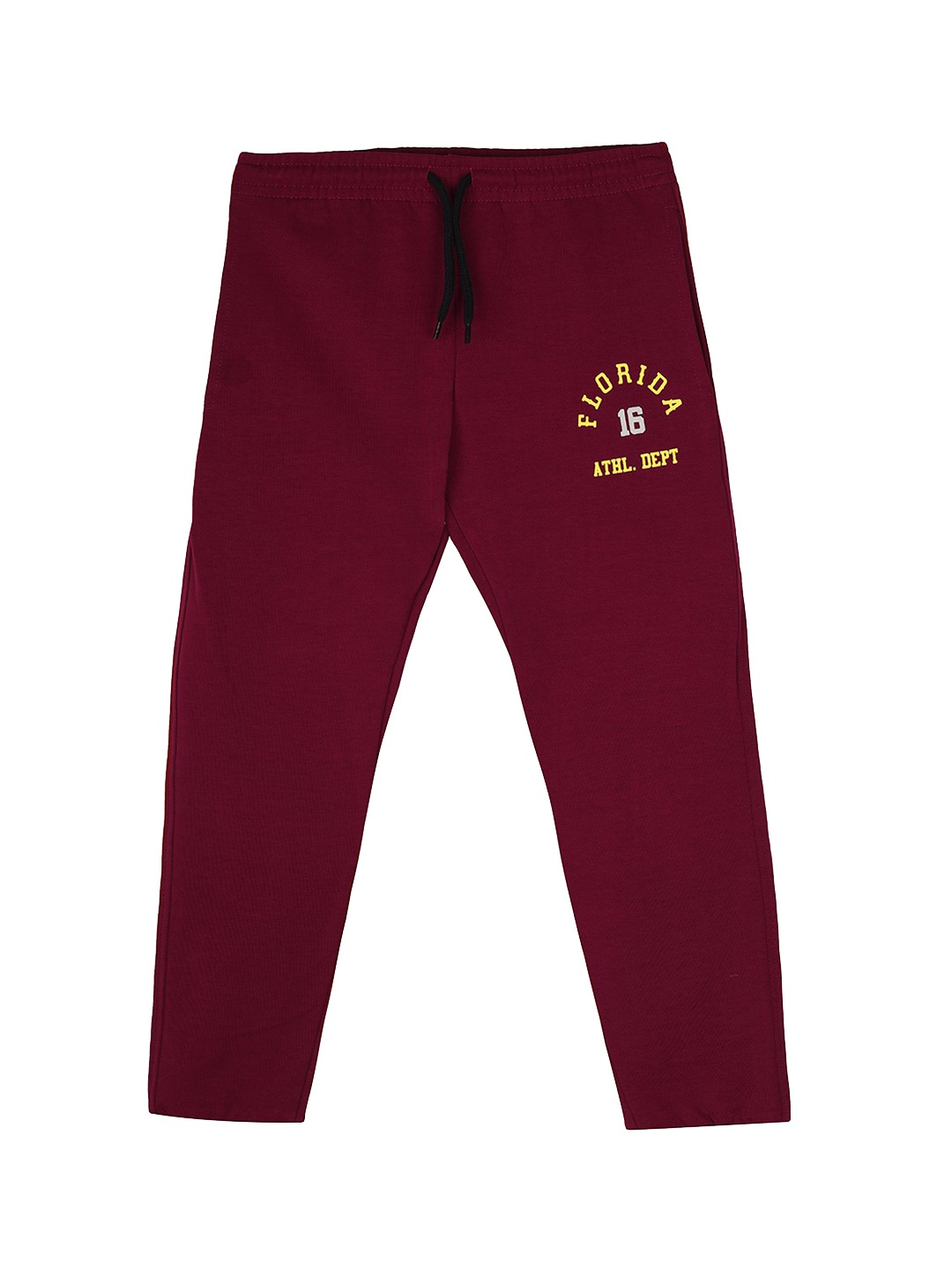 

CRAZYPENGUIN ELITE Boys Cotton Typography Printed Regular Fit Track Pants, Maroon