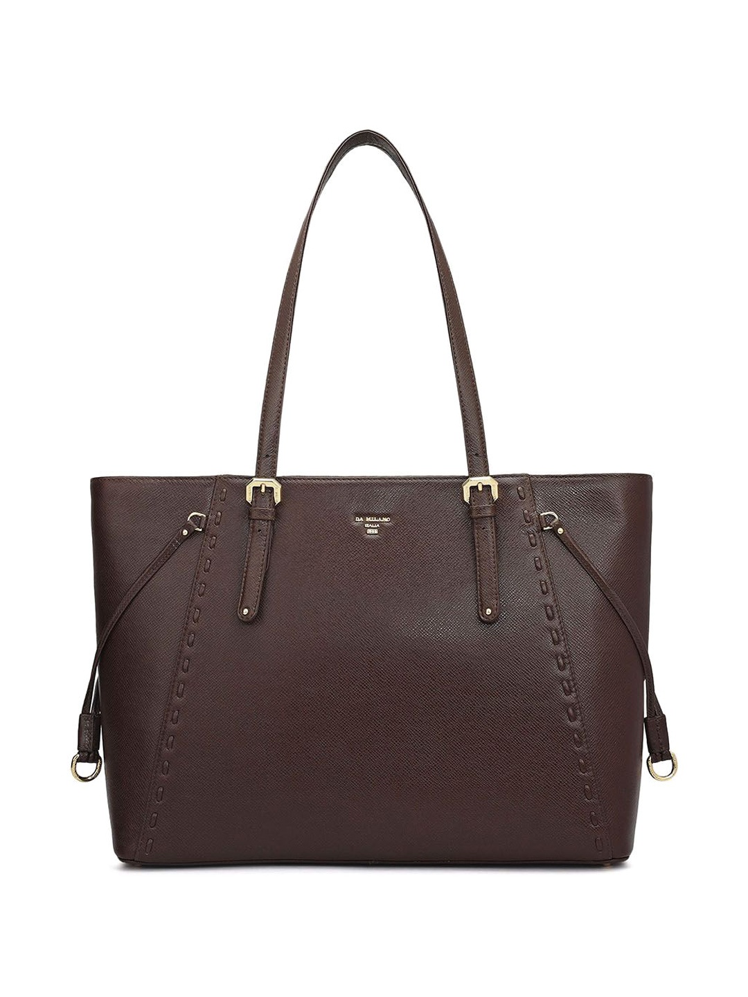 

Da Milano Women Solid Shopper Leather Shoulder Bag, Brown