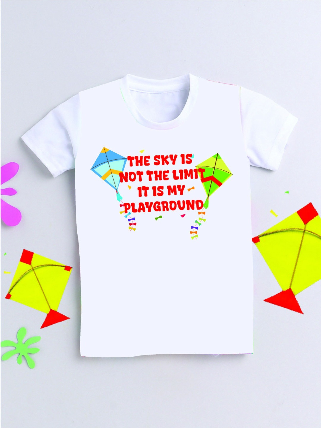 

The Magic Wand Kids Typography Printed Applique T-shirt, White