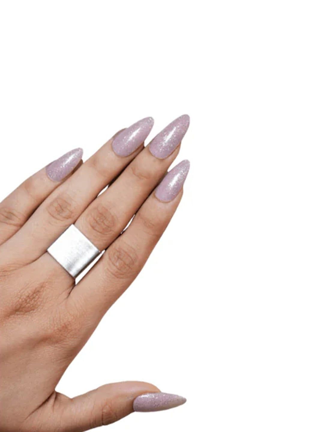 

SOEZI Set Of 5 Shimmy Short Oval Ready To Wear Kit Nail Art, Pink