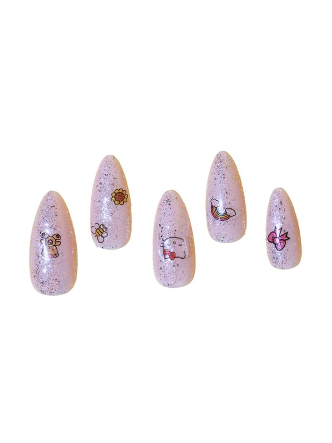 

SOEZI Set Of 5 Whisker Wonderland Ready To Wear Kit Nail Art, Pink