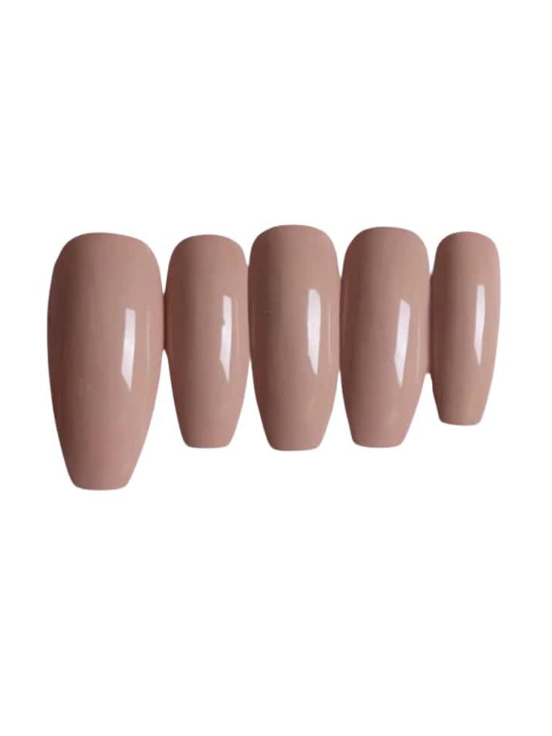 

SOEZI 5-Pcs Beige Craze Short Square Ready To Wear Kit Nail Art