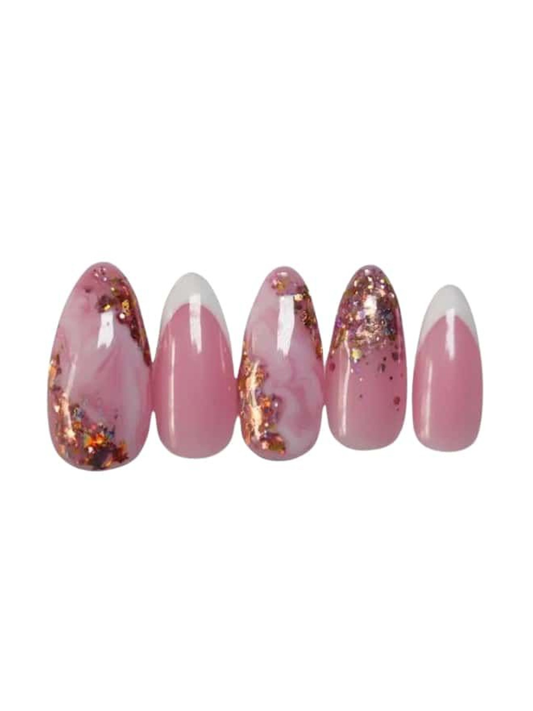 

SOEZI Set Of 24 Artificial Press On Nails Kit - Fancy Nancy, Pink