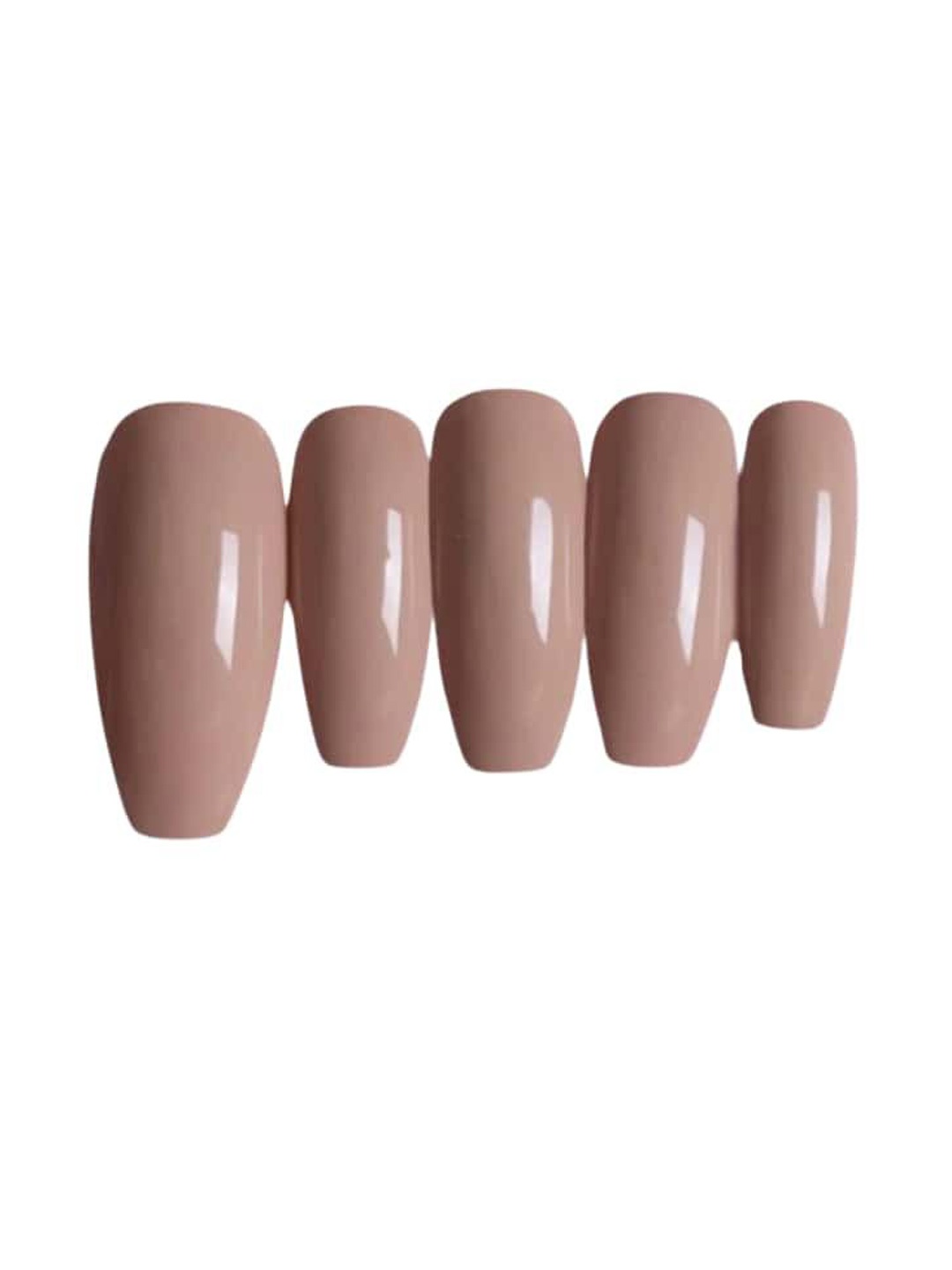 

SOEZI 5-Pcs Beige Craze Short Square Ready To Wear Kit Nail Art