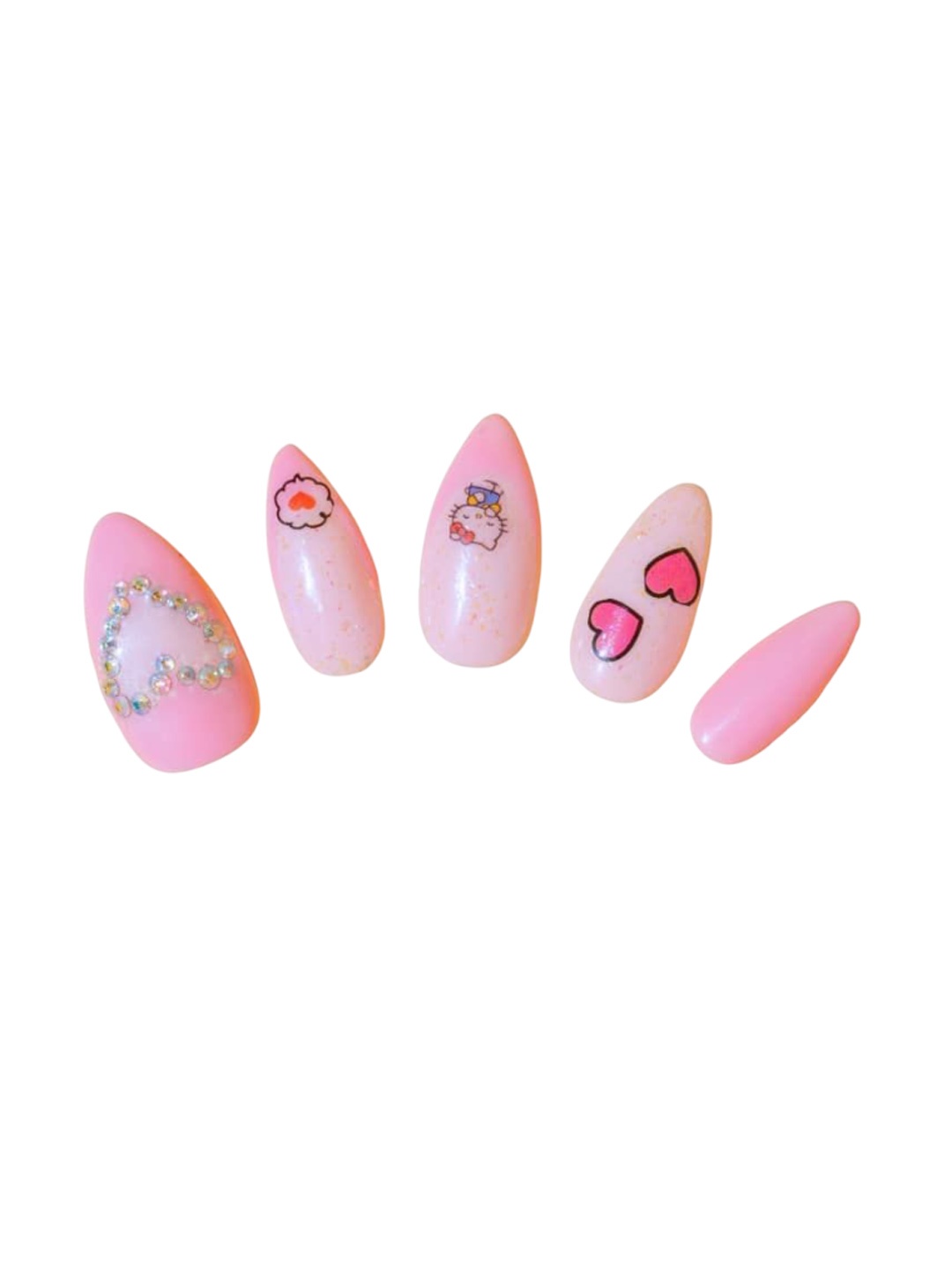 

SOEZI Set Of 24 Artificial Press On Nails Kit - Love At First Tip, Pink