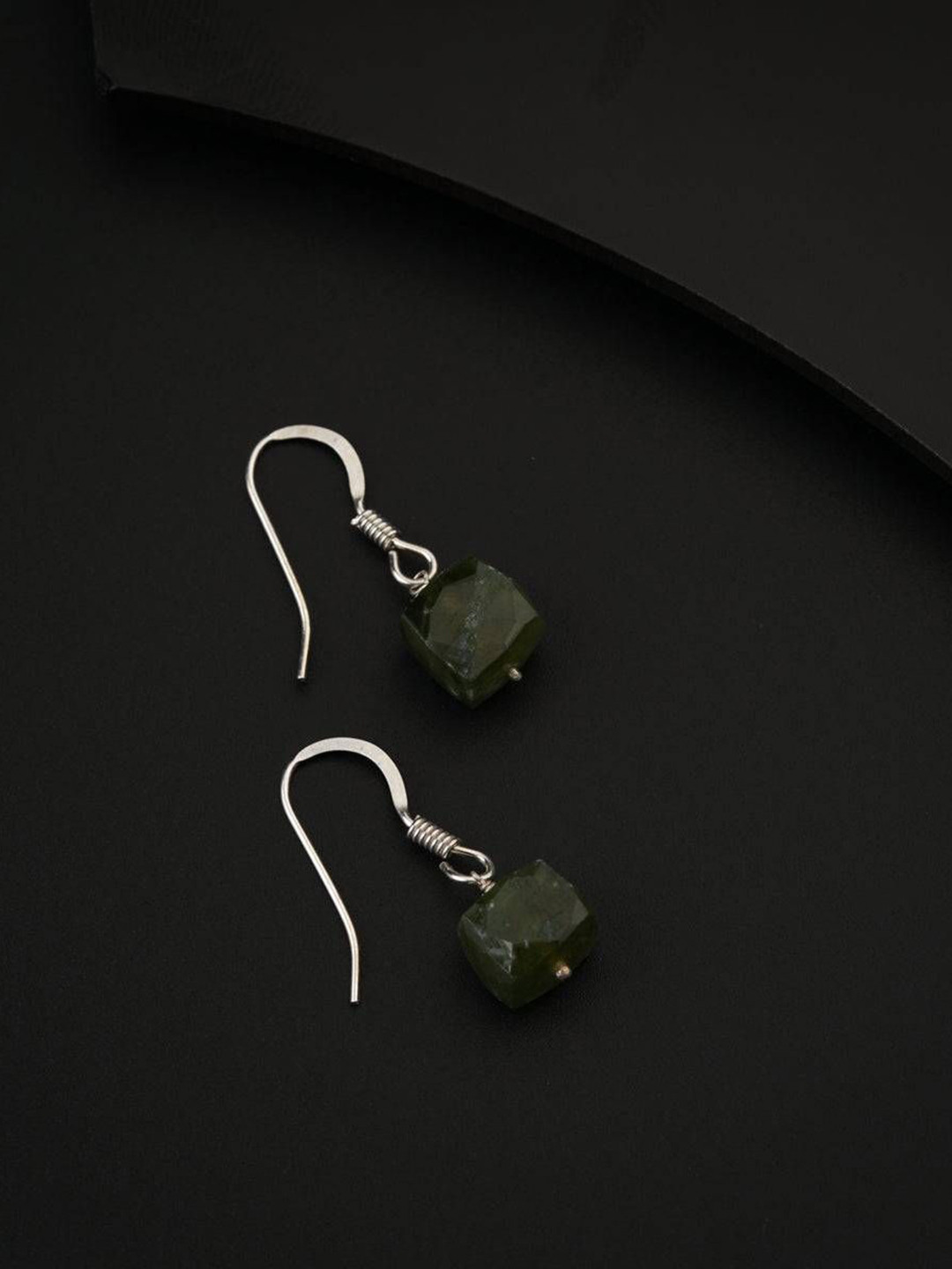 

House of Aadyaa 925 Sterling Silver Stones and Beads Studded Classic Drop Earrings