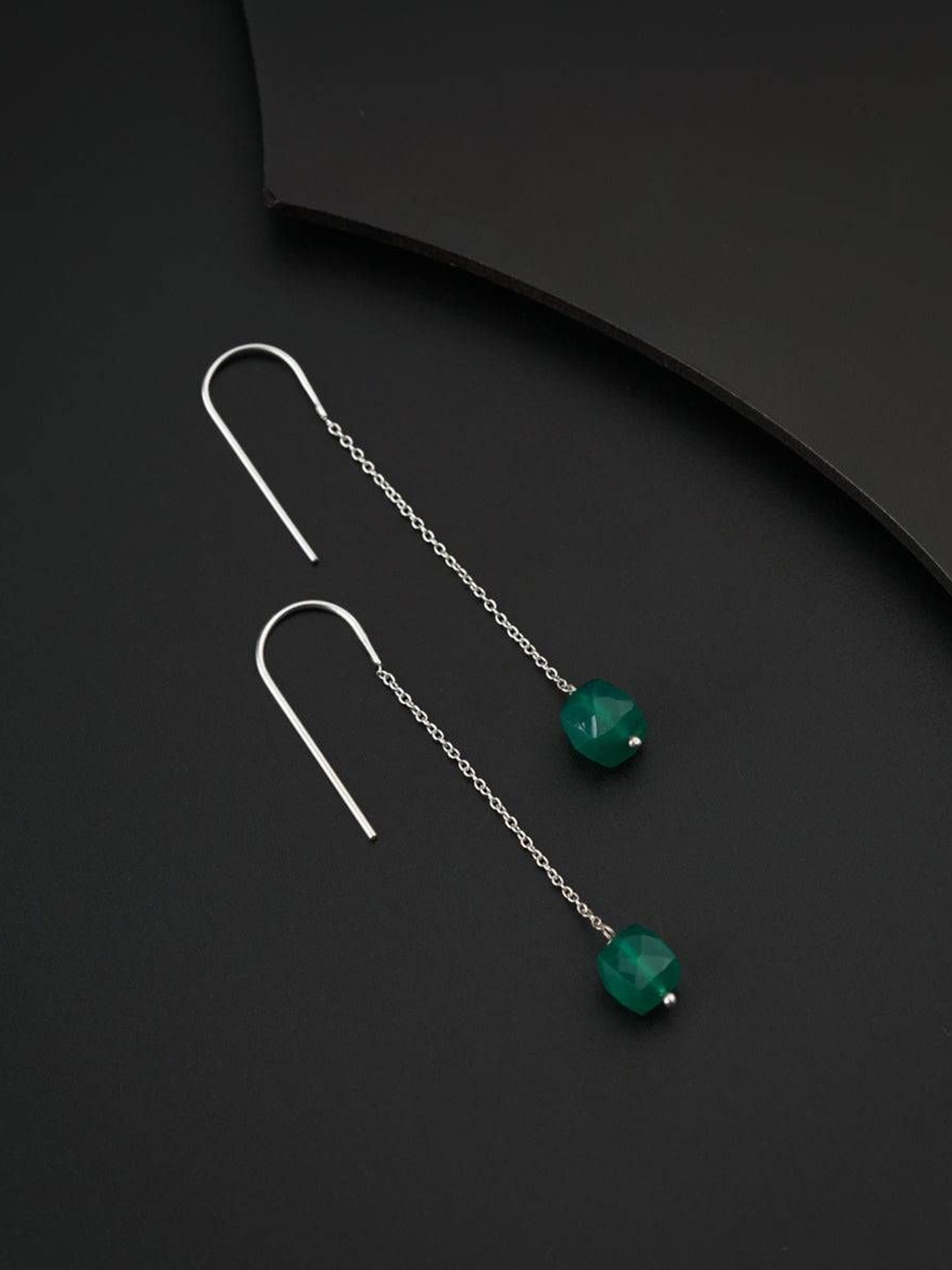 

House of Aadyaa Classic Drop Earrings, Silver
