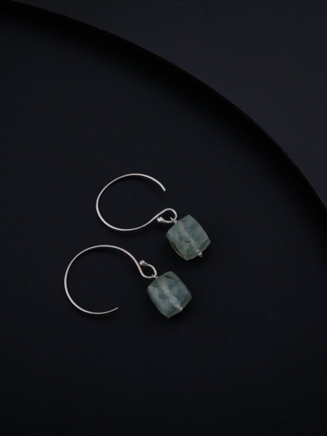 

House of Aadyaa 925 Sterling Silver Stones and Beads Studded Drop Earrings