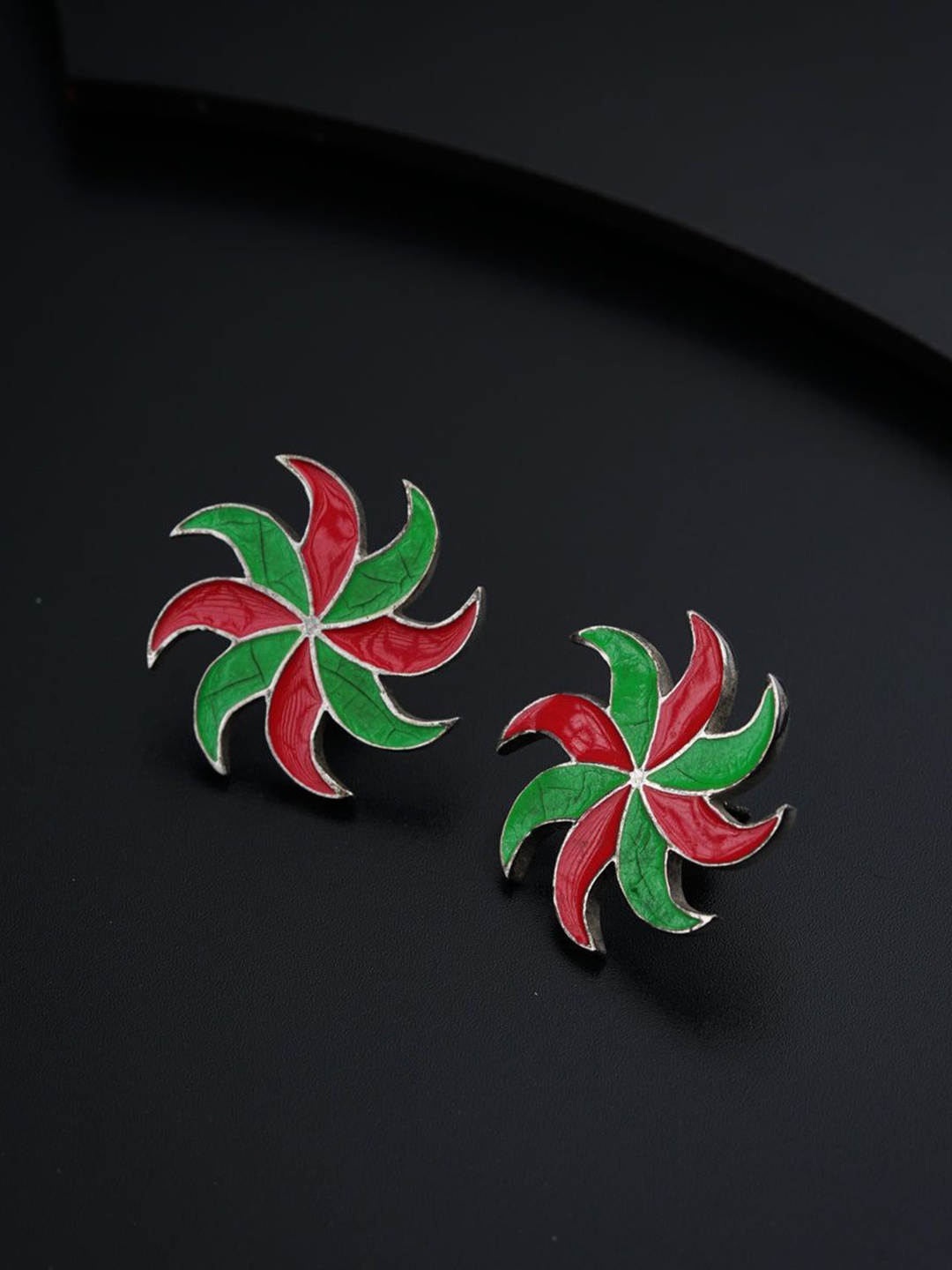

House of Aadyaa Classic Studs Earrings, Silver