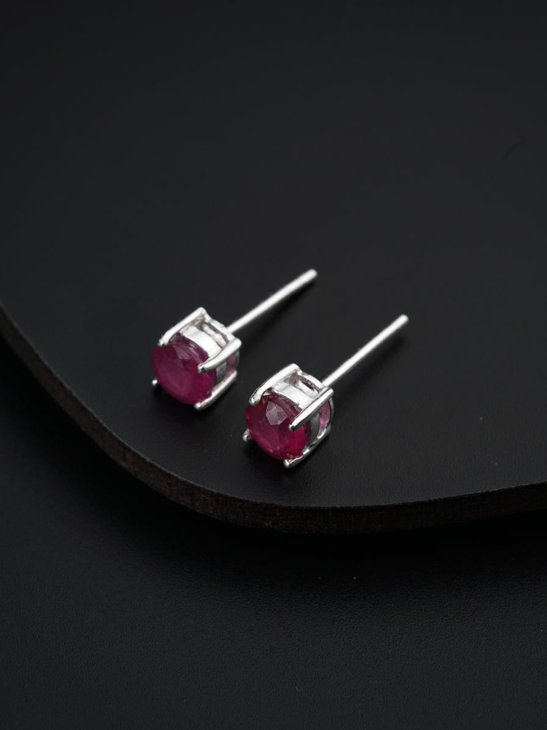 

House of Aadyaa 925 Sterling Silver Classic Stones Studs