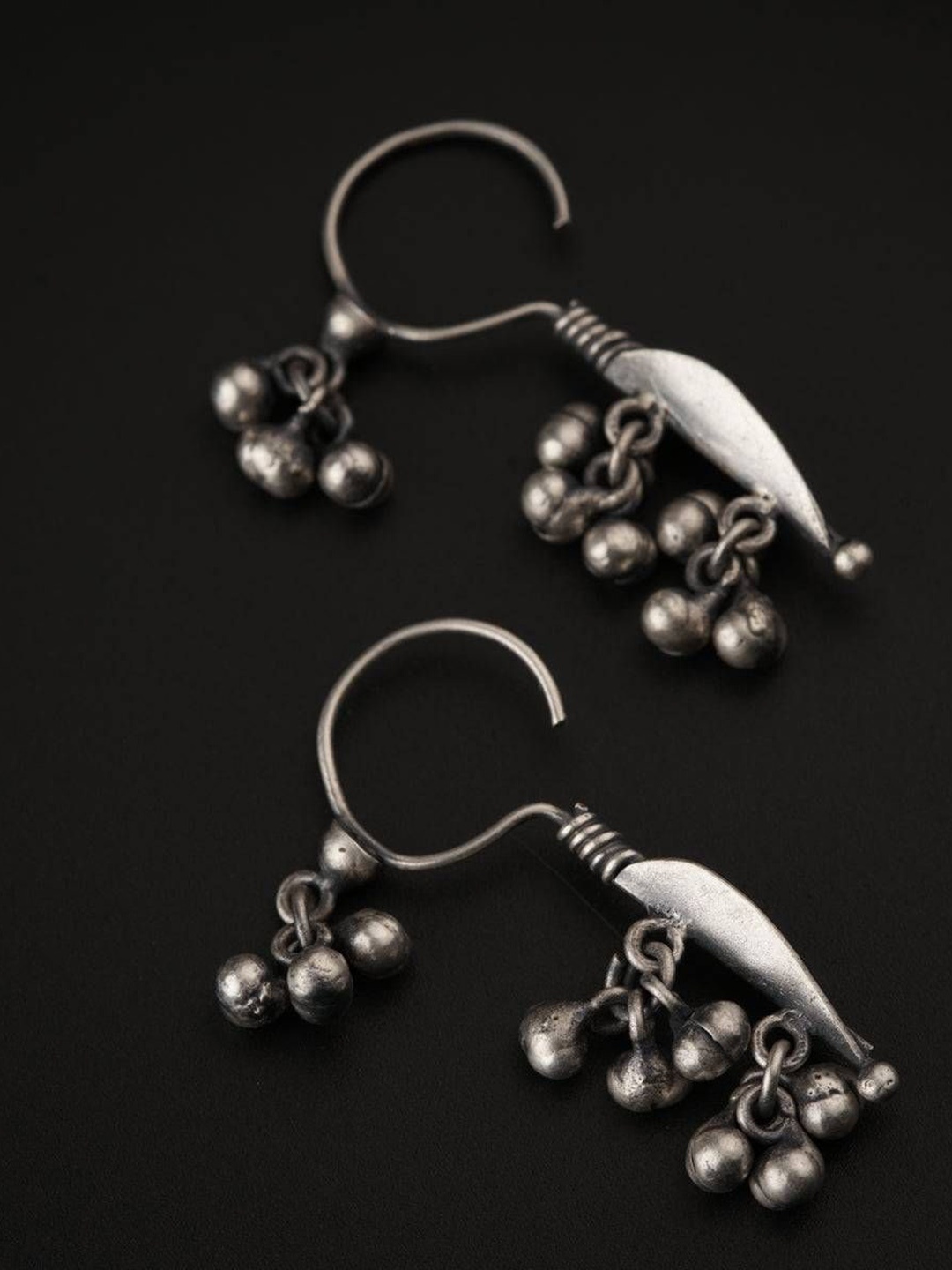 

House of Aadyaa Classic Drop Earrings, Silver