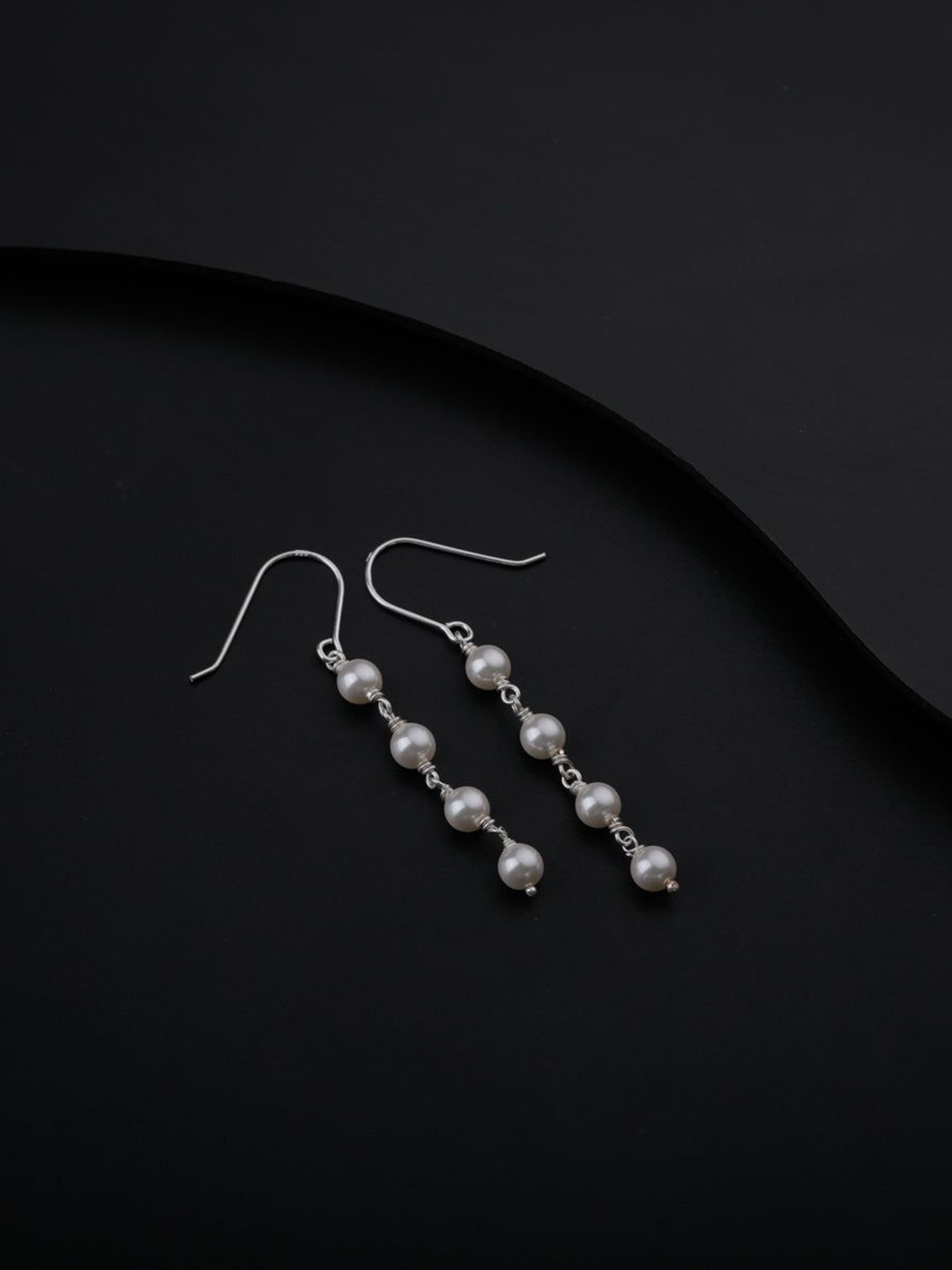

House of Aadyaa Classic Drop Earrings, Silver