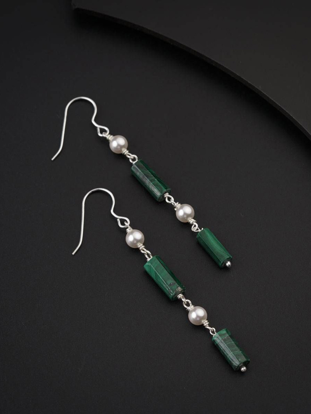 

House of Aadyaa 925 Sterling Silver Classic Beads Drop Earrings