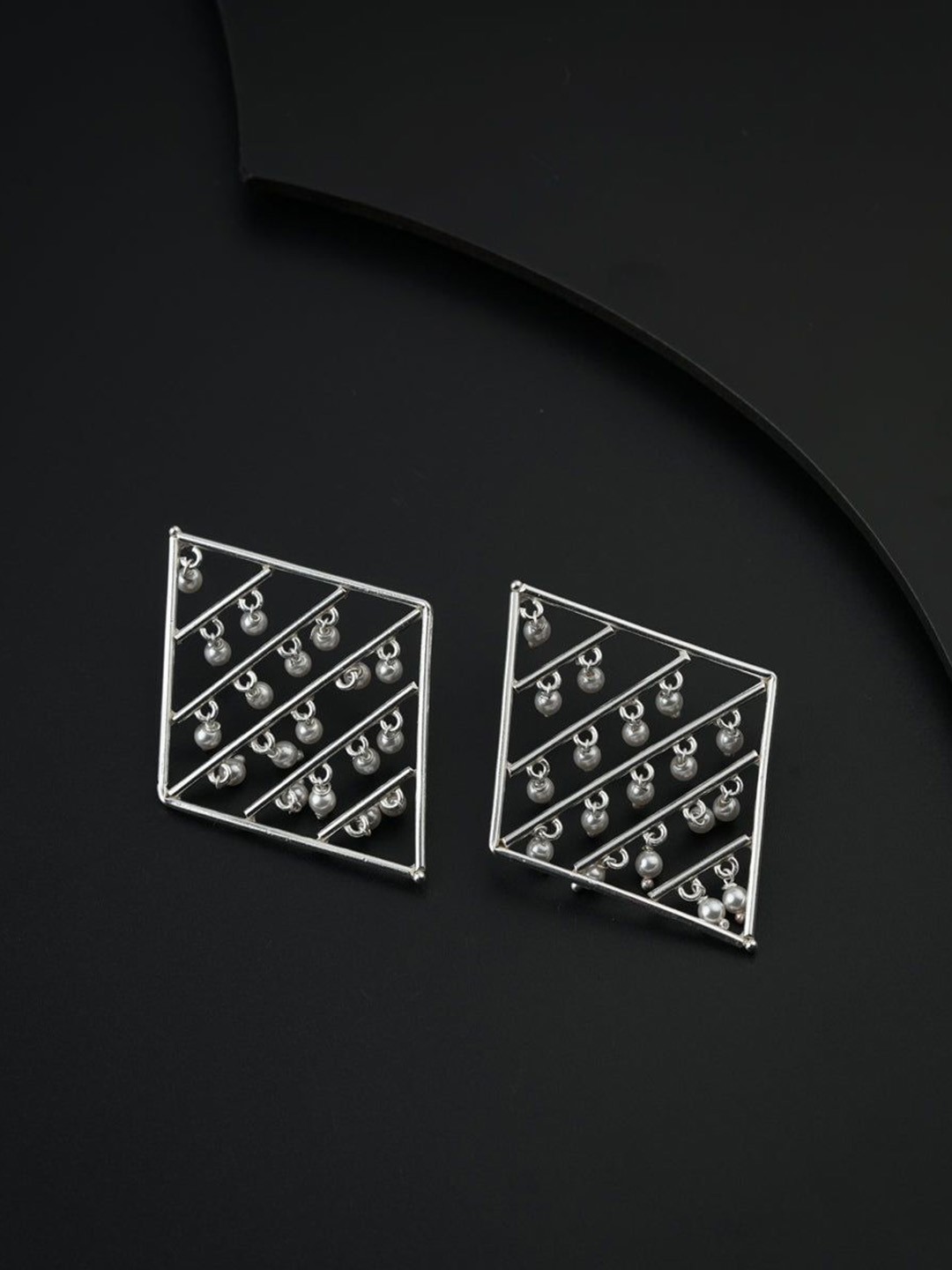 

House of Aadyaa 925 Sterling Silver Classic Beads Drop Earrings