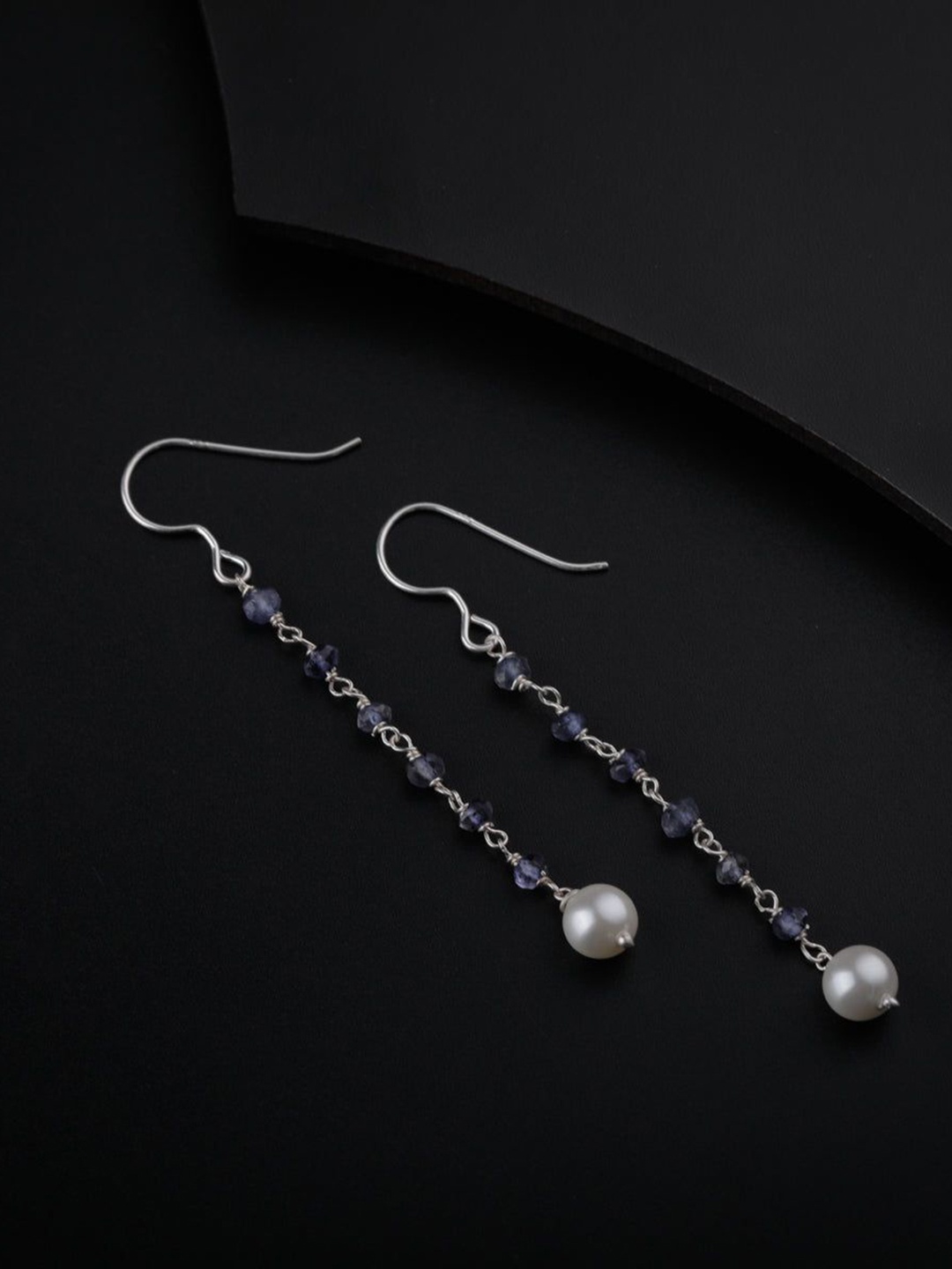 

House of Aadyaa Classic Drop Earrings, Silver