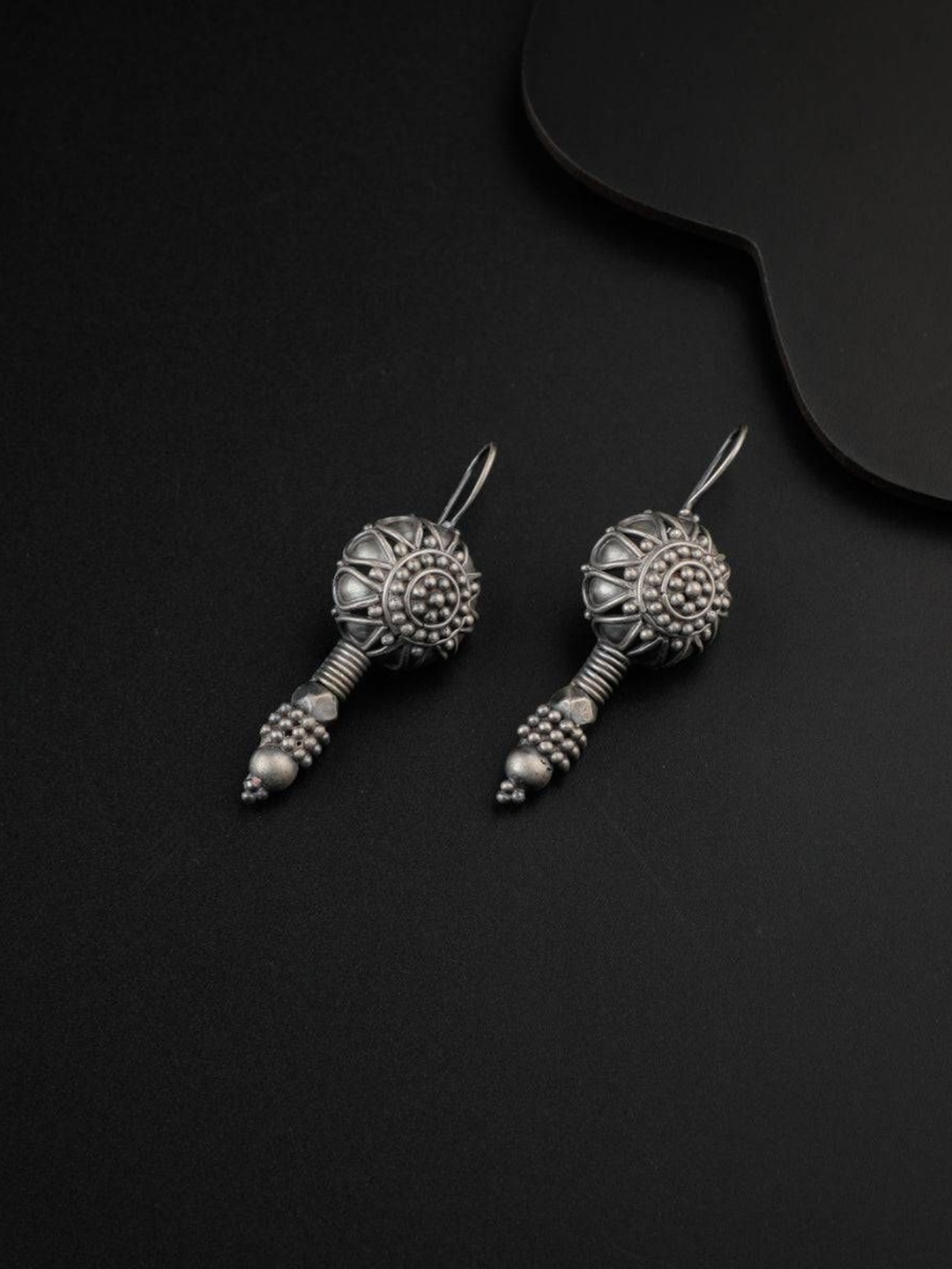 

House of Aadyaa 925 Sterling Silver Classic Beads Drop Earrings