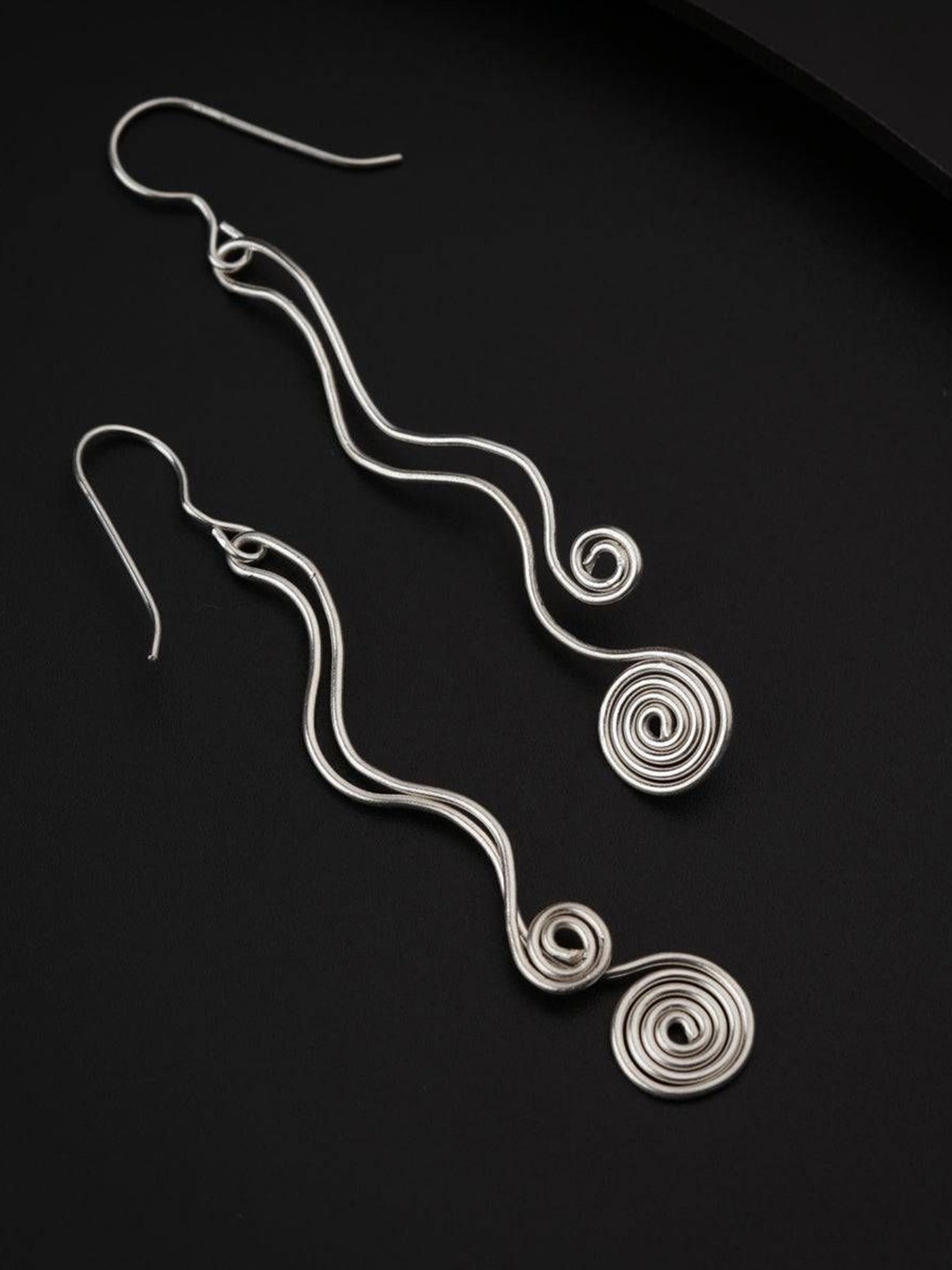

House of Aadyaa 925 Sterling Silver Classic Oxidised Drop Earrings