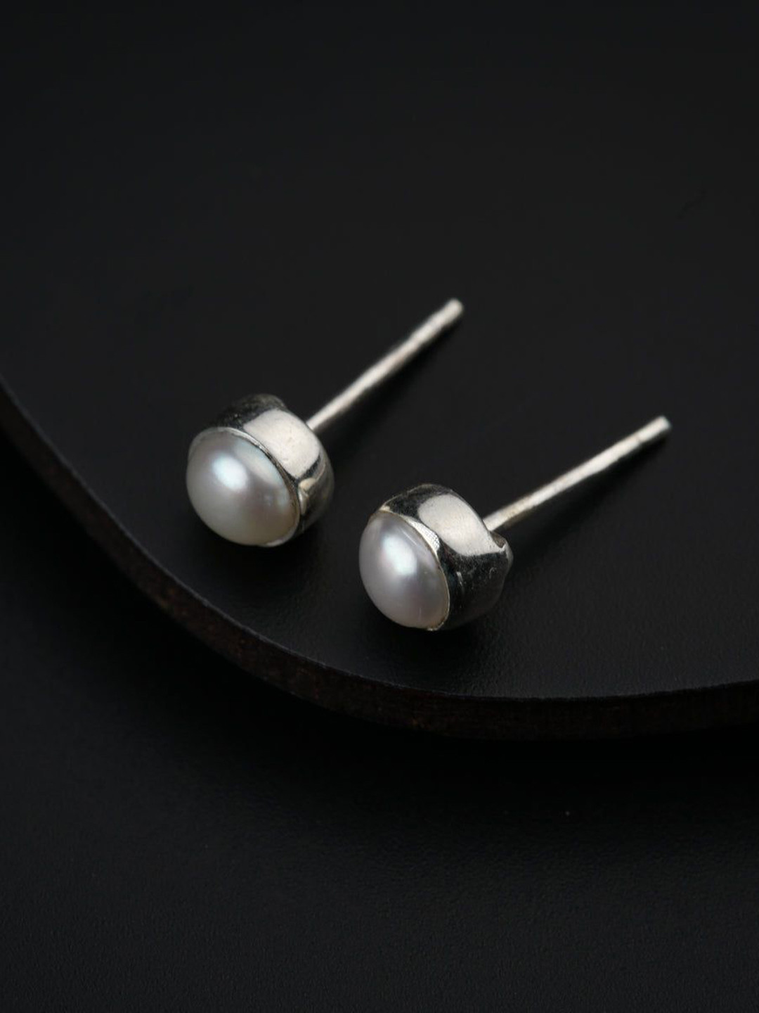

House of Aadyaa Classic Half Hoop Earrings, Silver