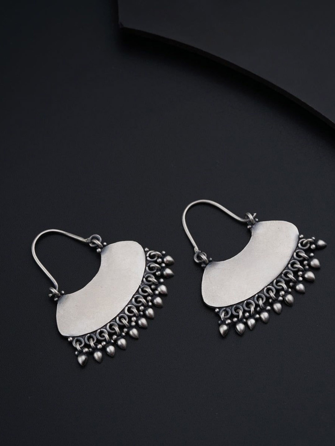 

House of Aadyaa Classic Hoop Earrings, Silver