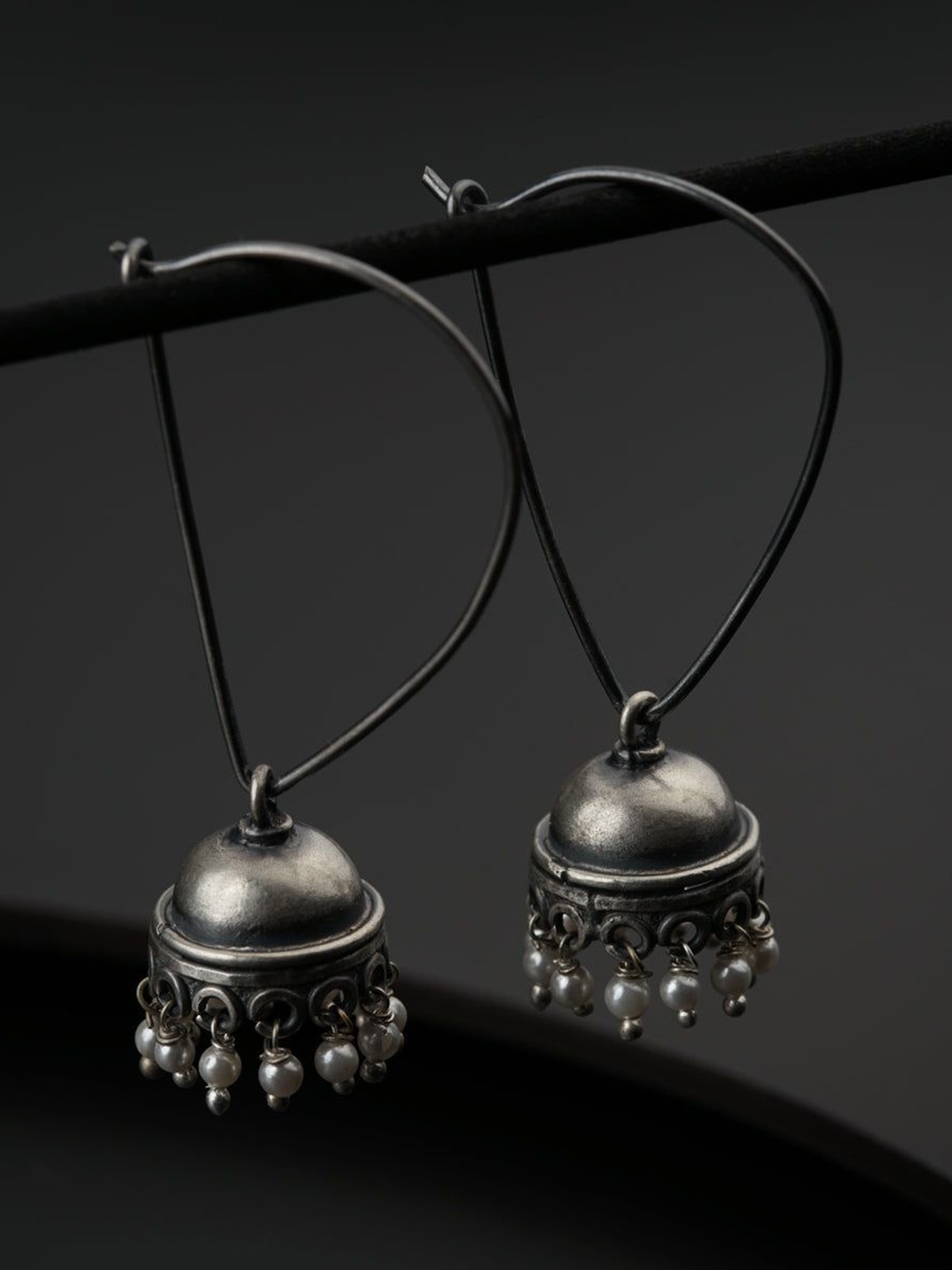 

House of Aadyaa Classic Drop Earrings, Silver
