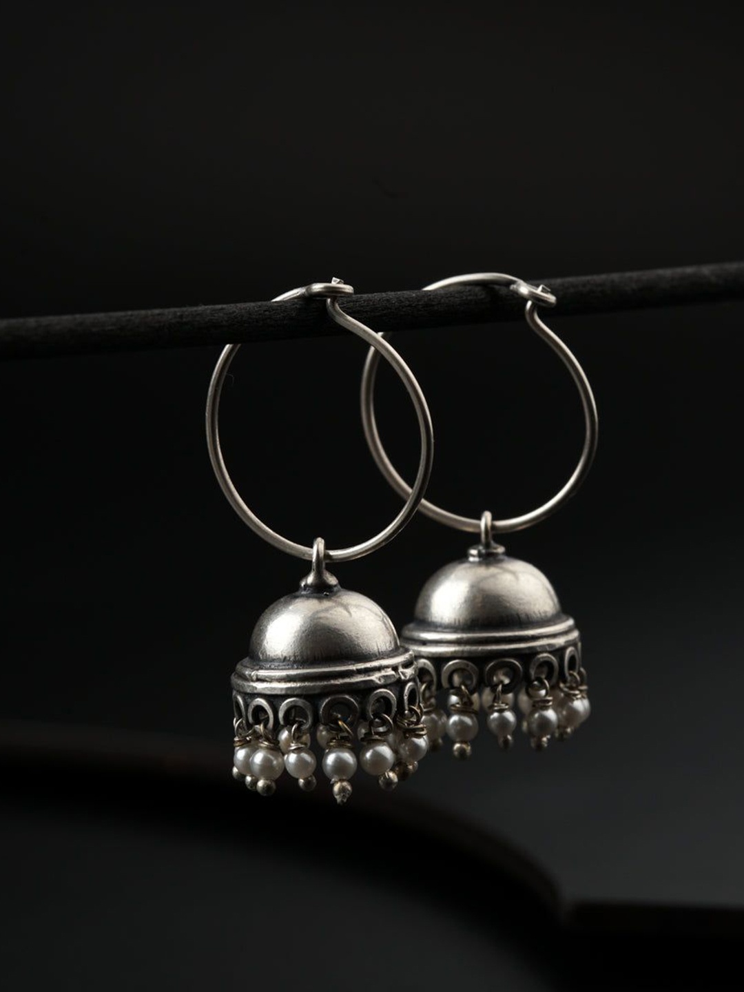 

House of Aadyaa Classic Drop Earrings, Silver