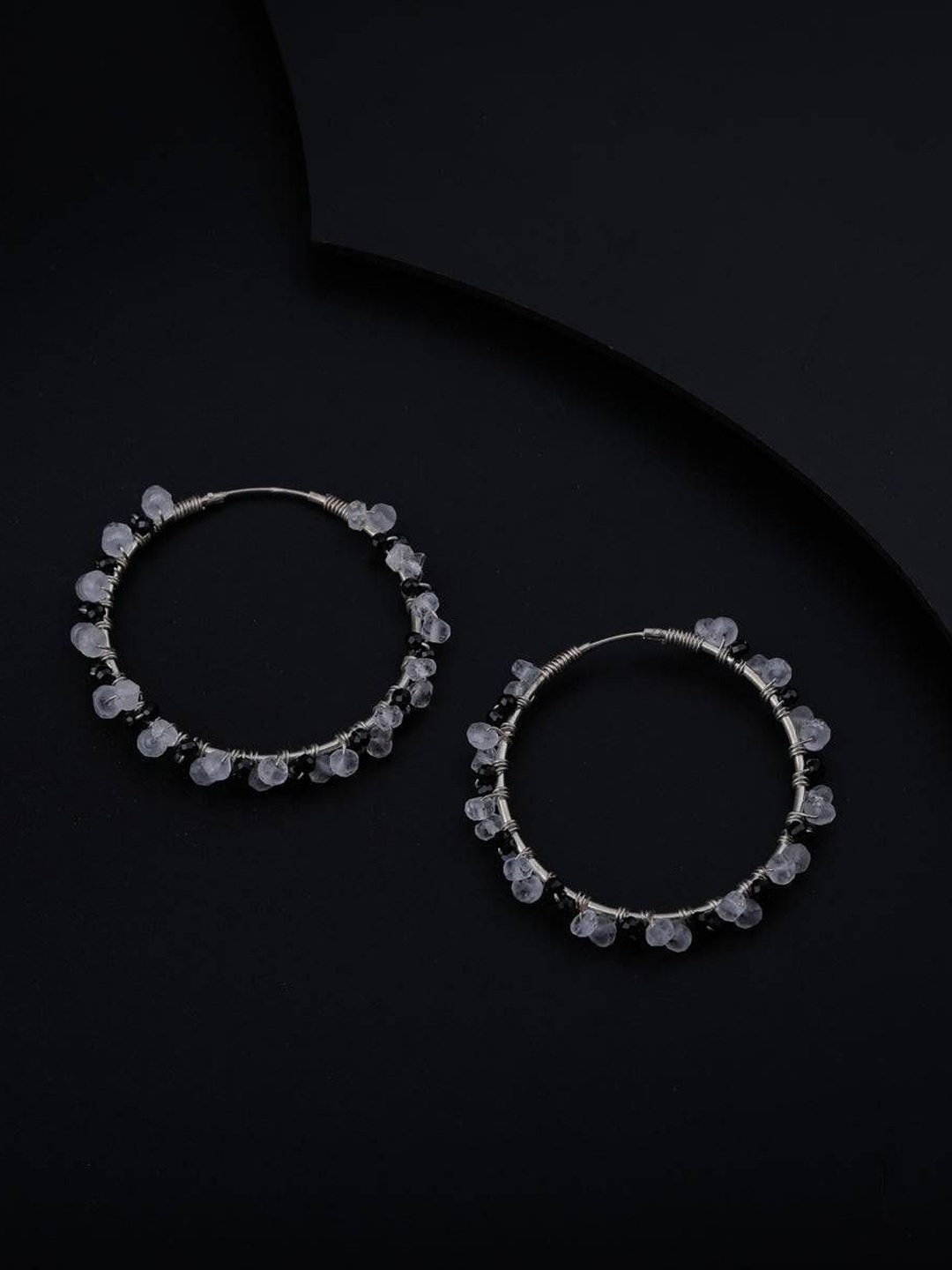 

House of Aadyaa Classic Hoop Earrings, Silver