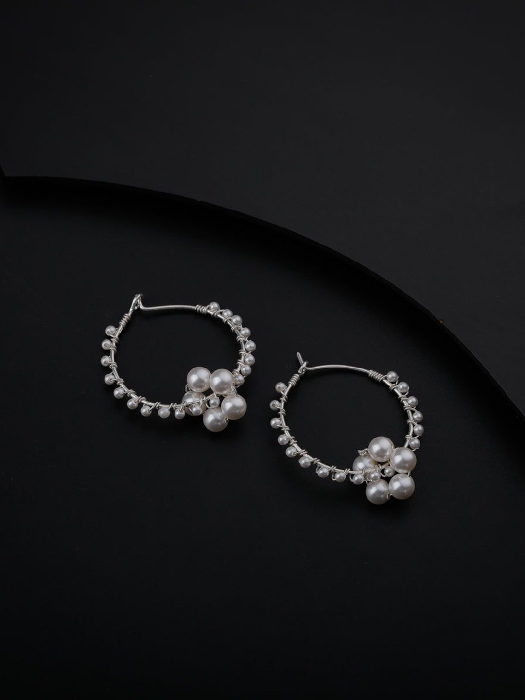 

House of Aadyaa Classic Hoop Earrings, Silver