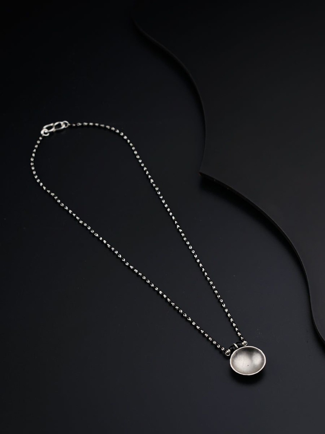 

House of Aadyaa Artificial Beads Mangalsutra, Silver