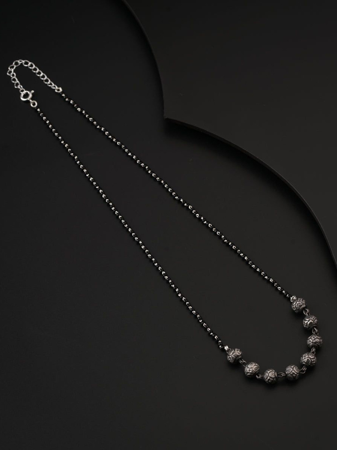 

House of Aadyaa Artificial Beads Mangalsutra, Silver