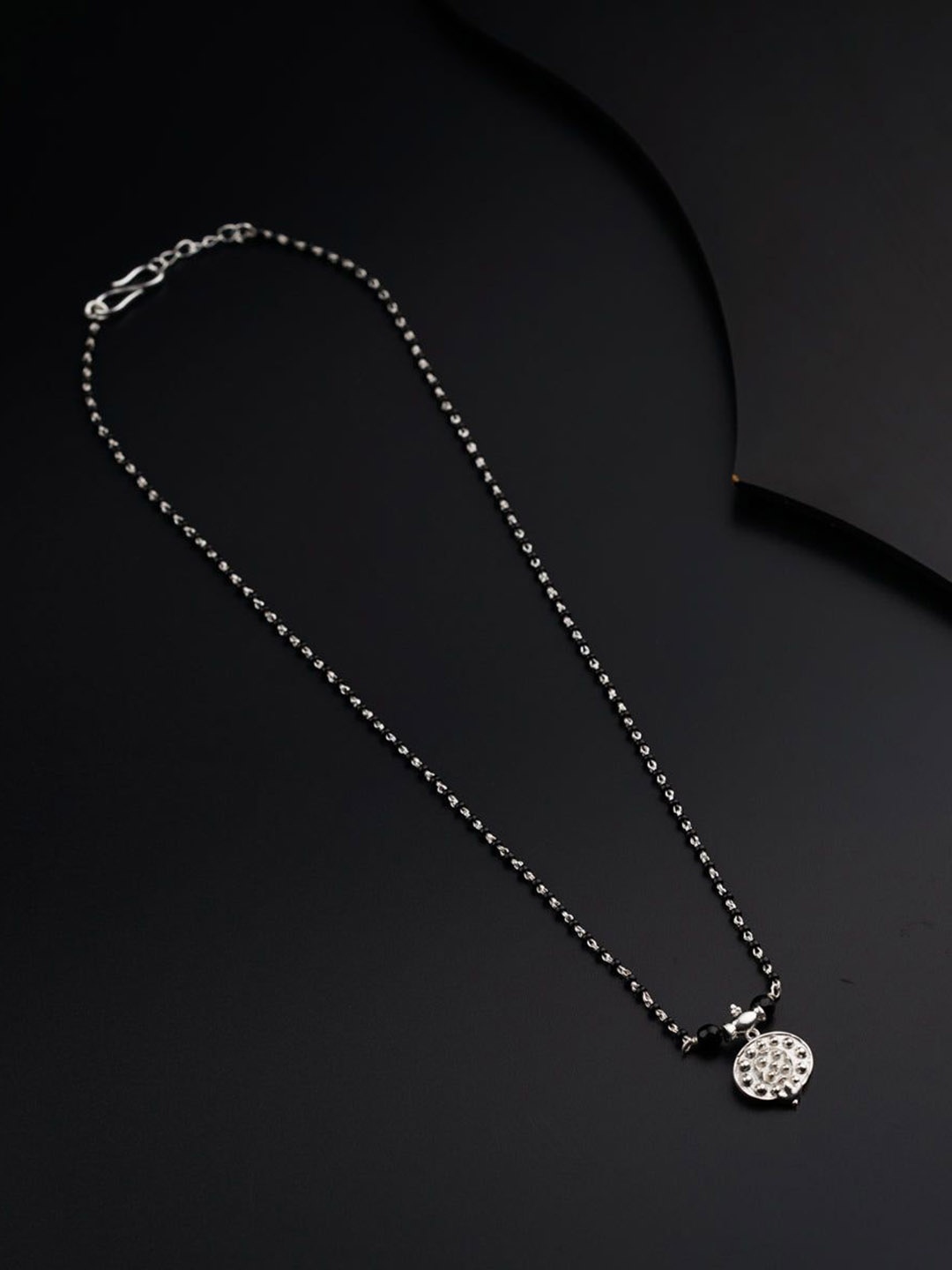 

House of Aadyaa Artificial Beads Mangalsutra, Silver