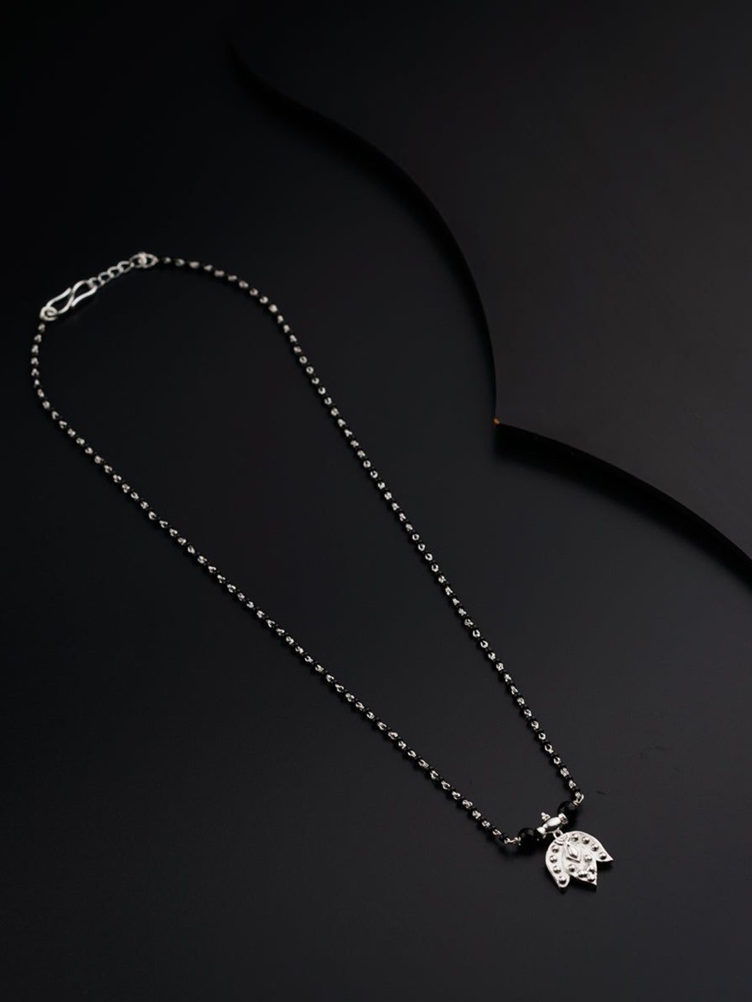 

House of Aadyaa Artificial Beads Mangalsutra, Silver