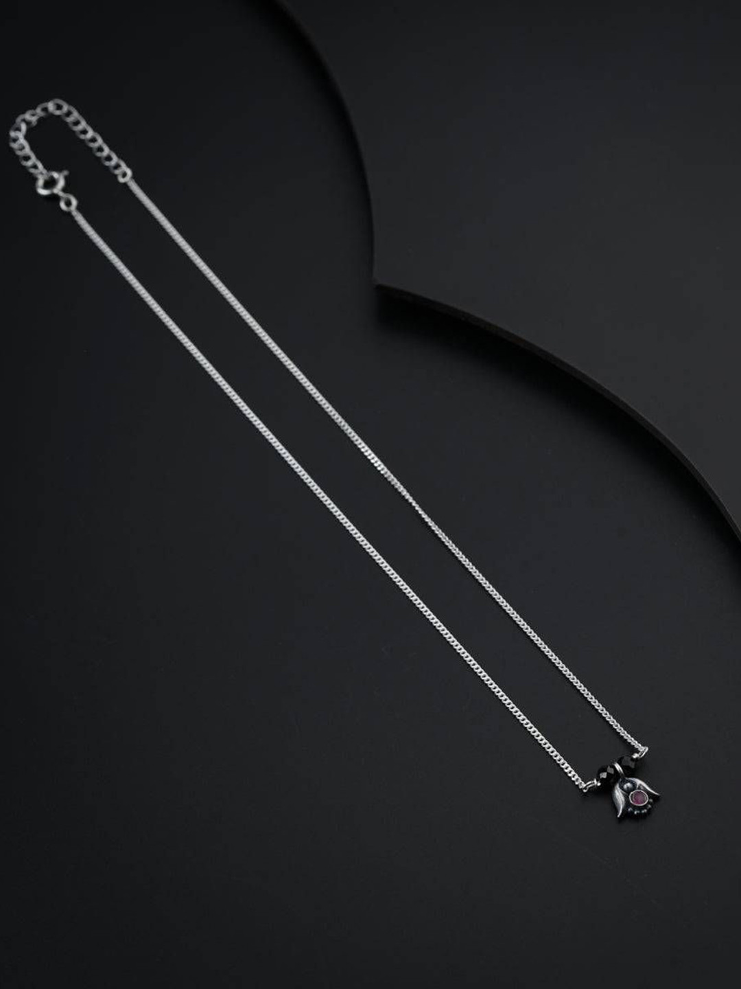 

House of Aadyaa Artificial Beads Mangalsutra, Silver