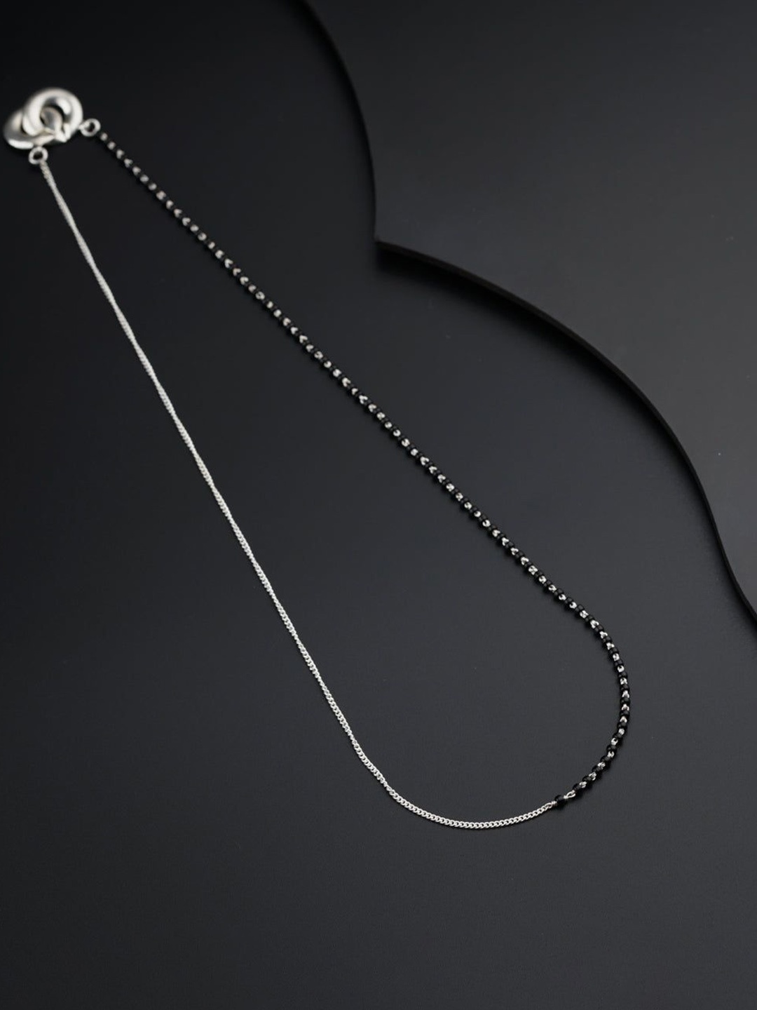

House of Aadyaa Artificial Beads Mangalsutra, Silver
