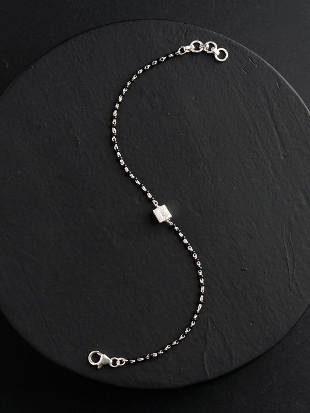 

House of Aadyaa Artificial Beads Mangalsutra, Silver