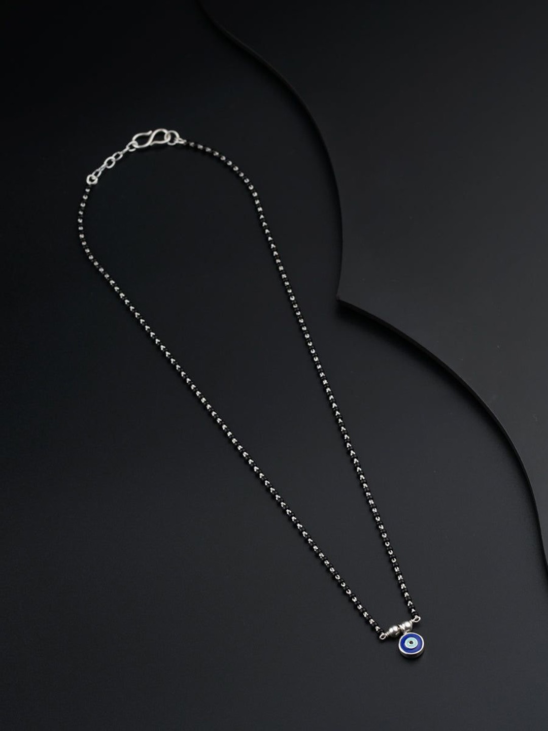 

House of Aadyaa Artificial Beads Mangalsutra, Silver