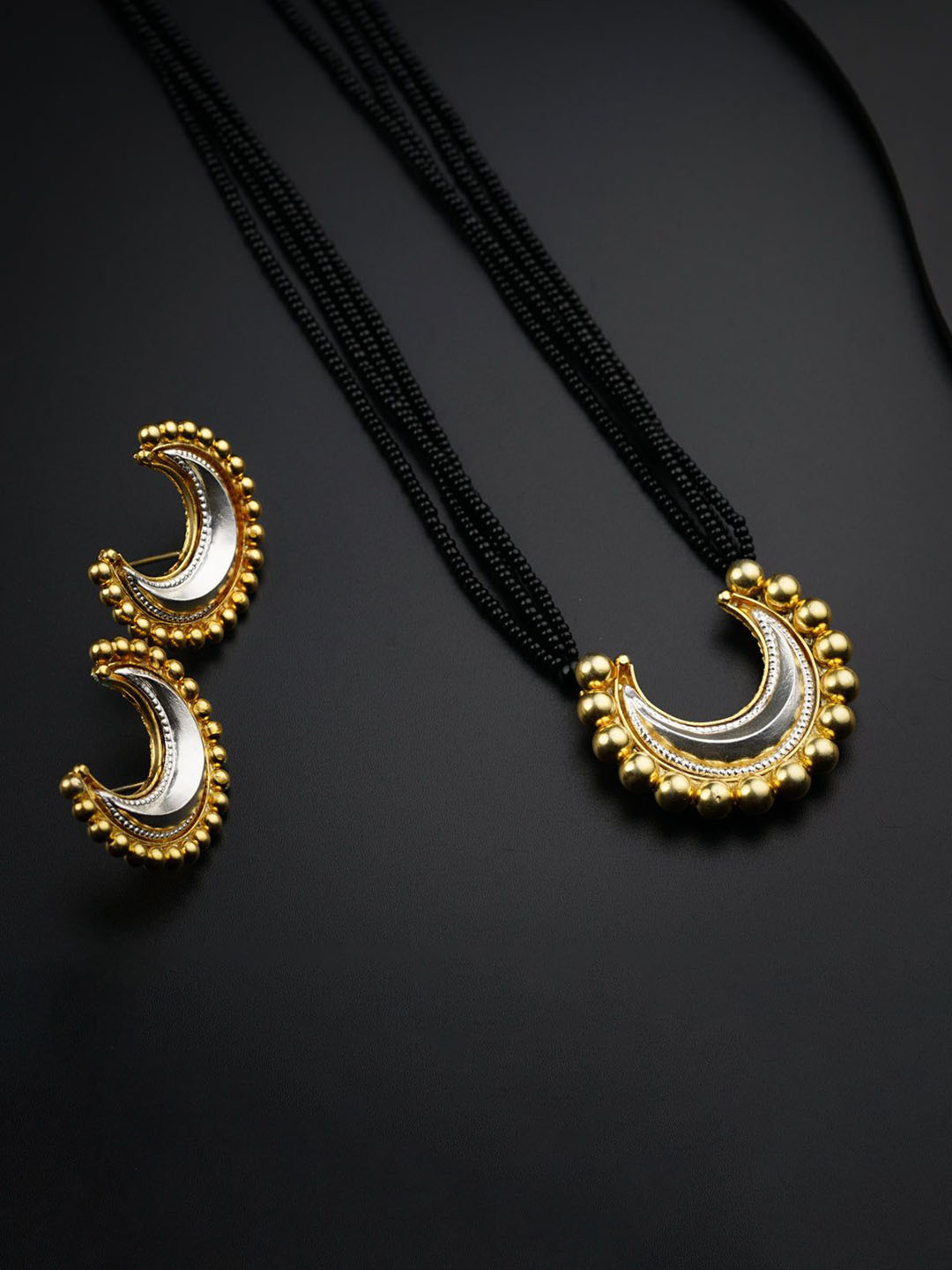 

House of Aadyaa Artificial Beads Mangalsutra, Silver