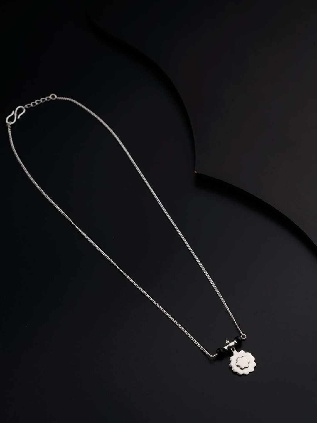 

House of Aadyaa Artificial Beads Mangalsutra, Silver