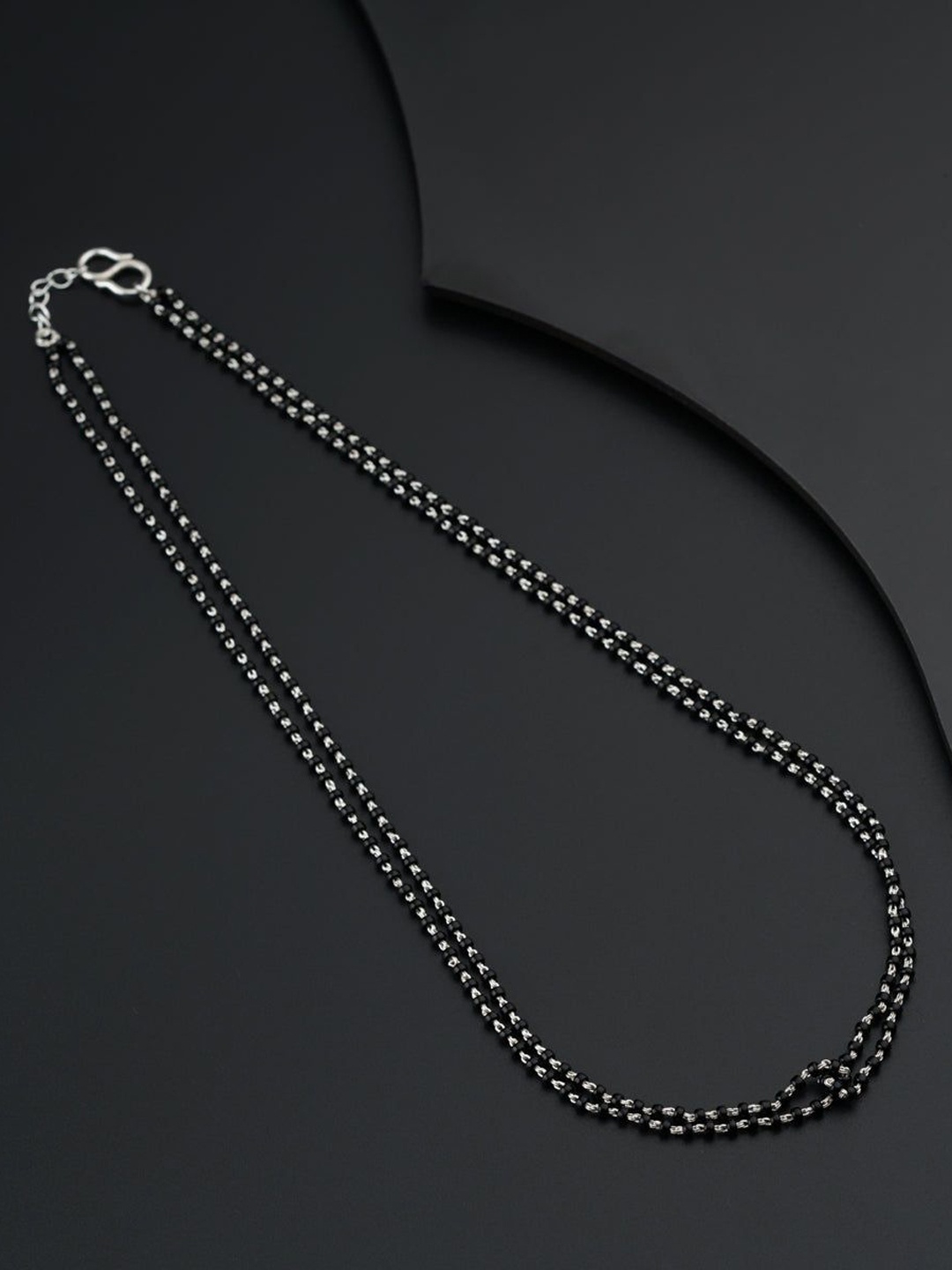 

House of Aadyaa Artificial Beads Mangalsutra, Silver