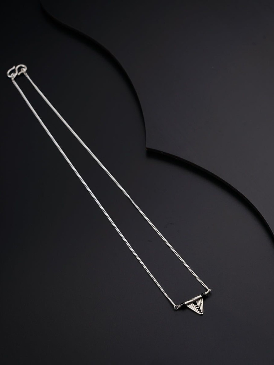 

House of Aadyaa Artificial Beads Mangalsutra, Silver